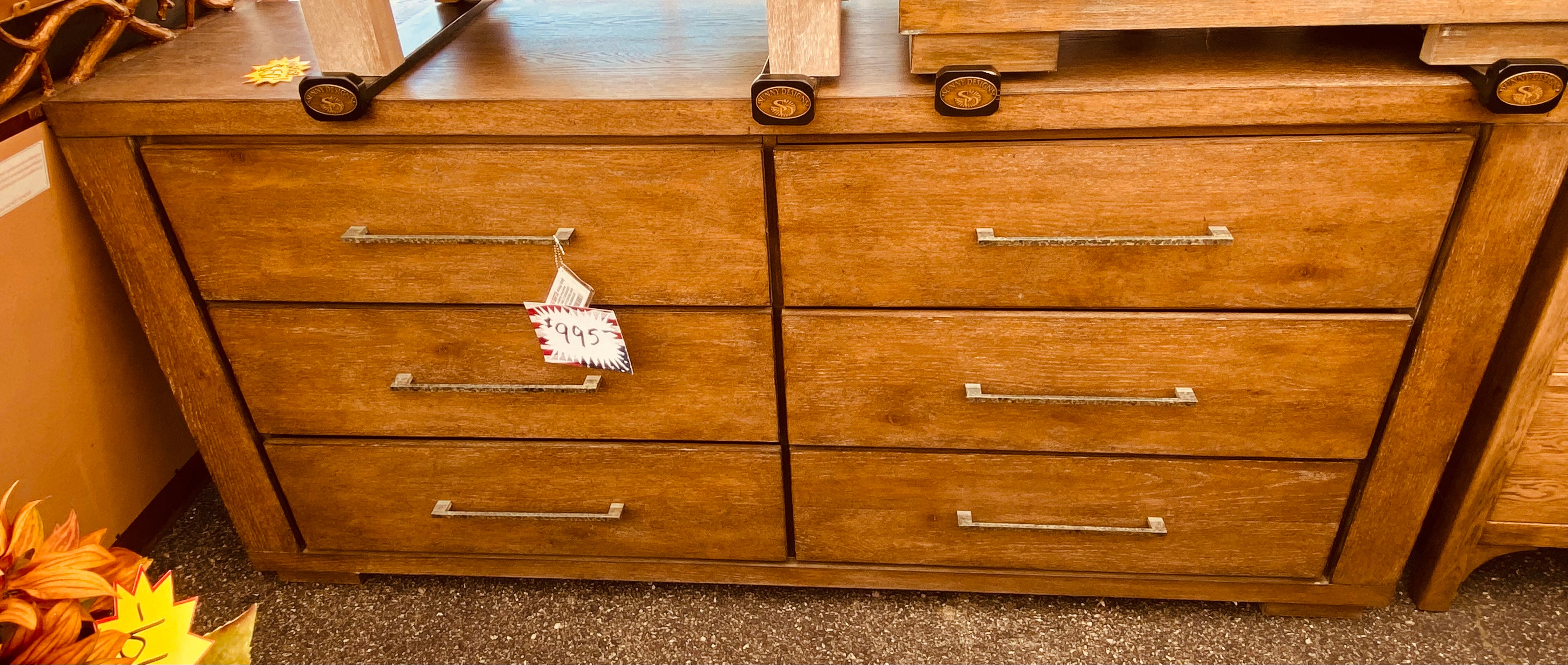 TENT SALE Woodbrook - Driftwood 6 Drawer Dresser in Light Brown SPRWB8100