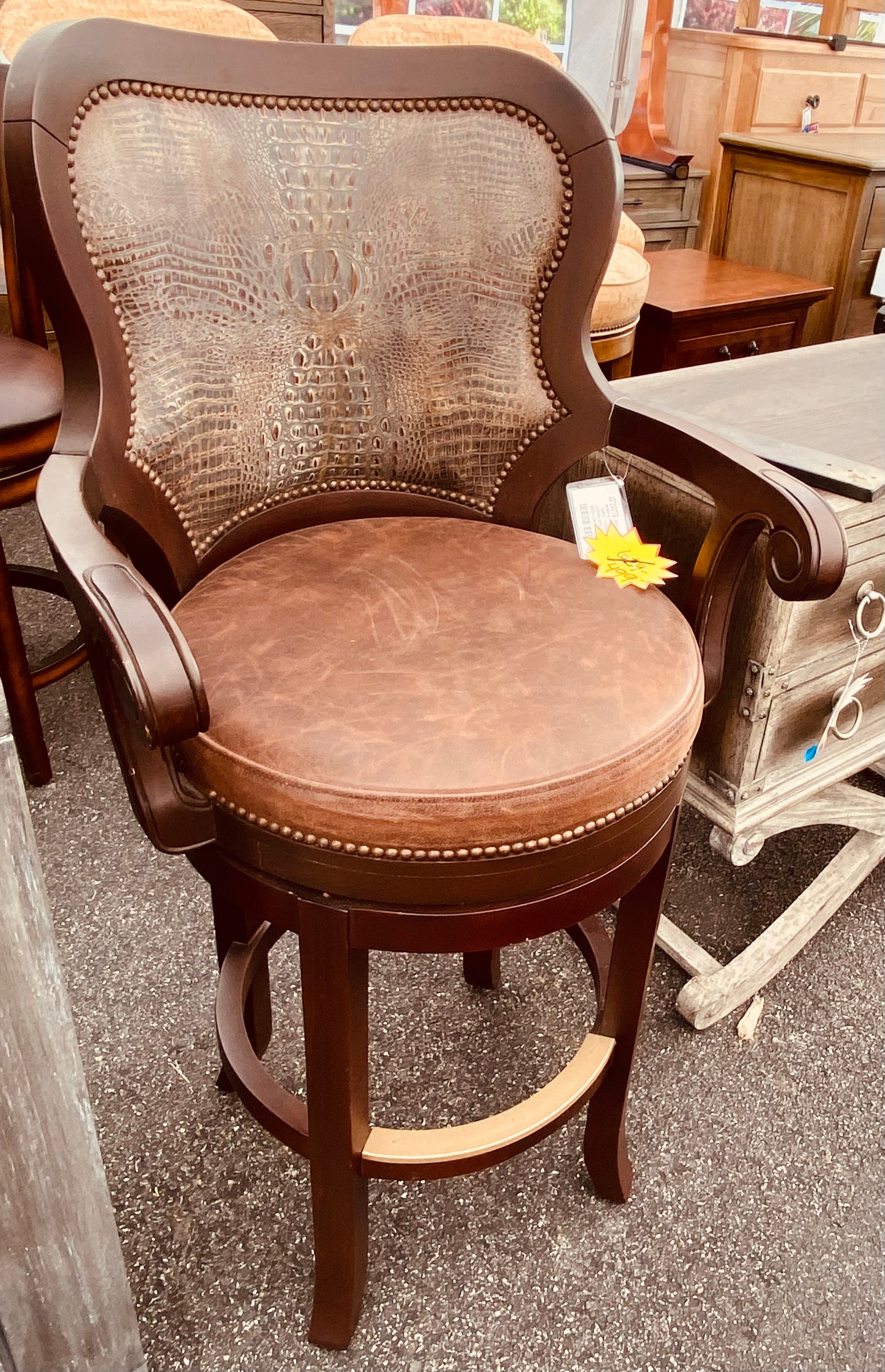 TENT SALE Paul Robert - Nate Bar Height Swivel Chair SPRPR1067