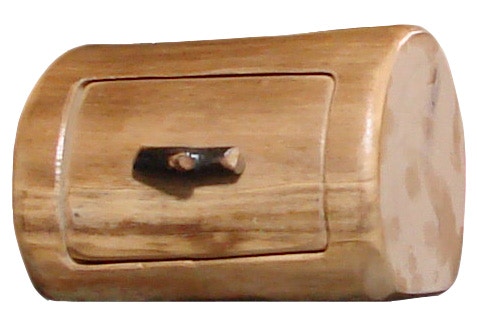 Rustic Log Jewelry Box with Hidden Drawer (1 Drawer) in Natural Log JBHD-1D-NL