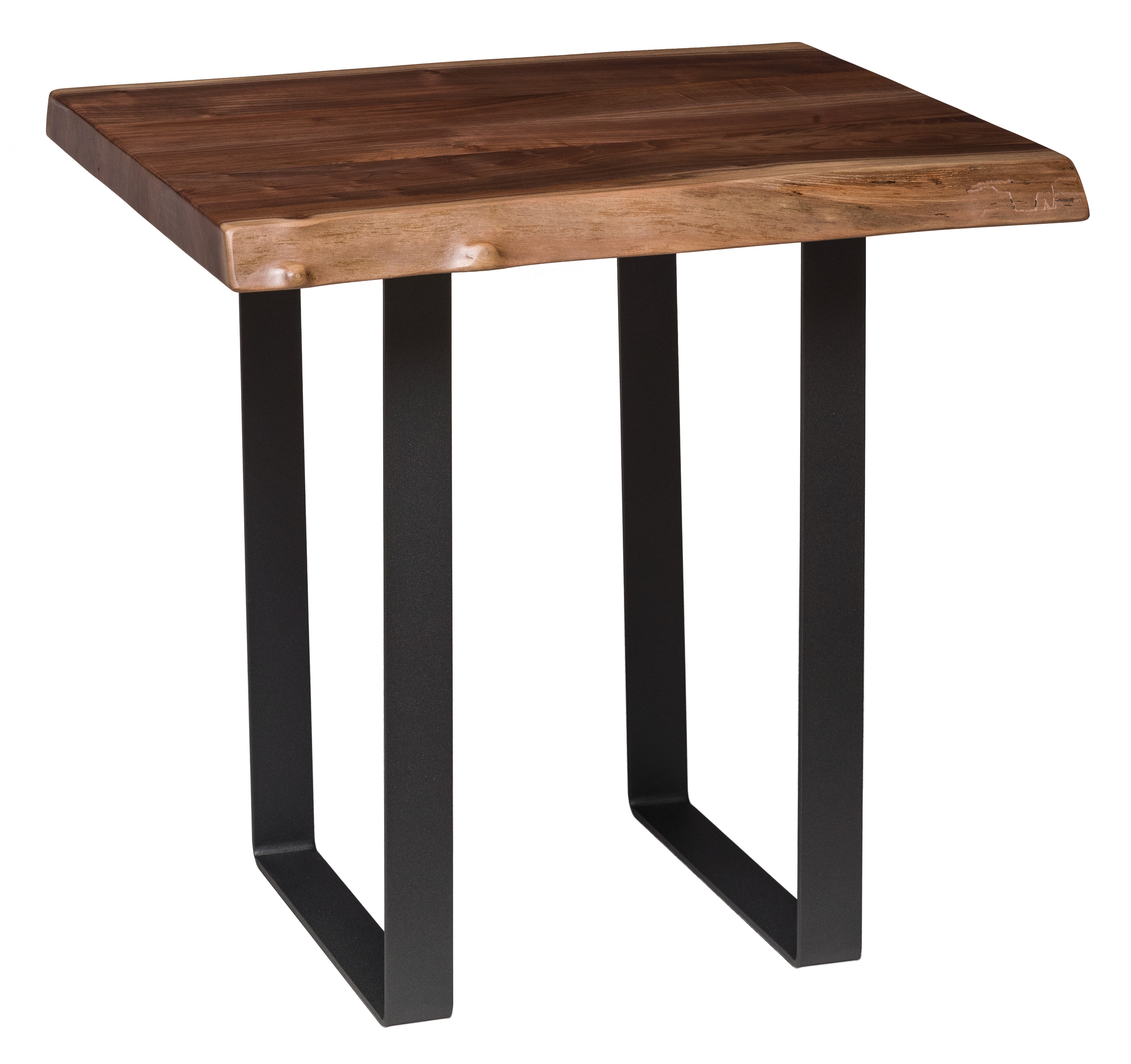 Barkman Live Edge Walnut End Table Steel U-Base 5078-0101ET