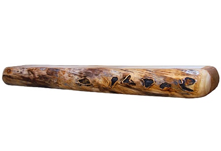 Rustic Log Mantle (72 W) in Natural Panel Natural Log MANT-72-NG