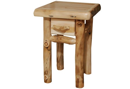 Rustic Log No Shelf for Drawers NS2