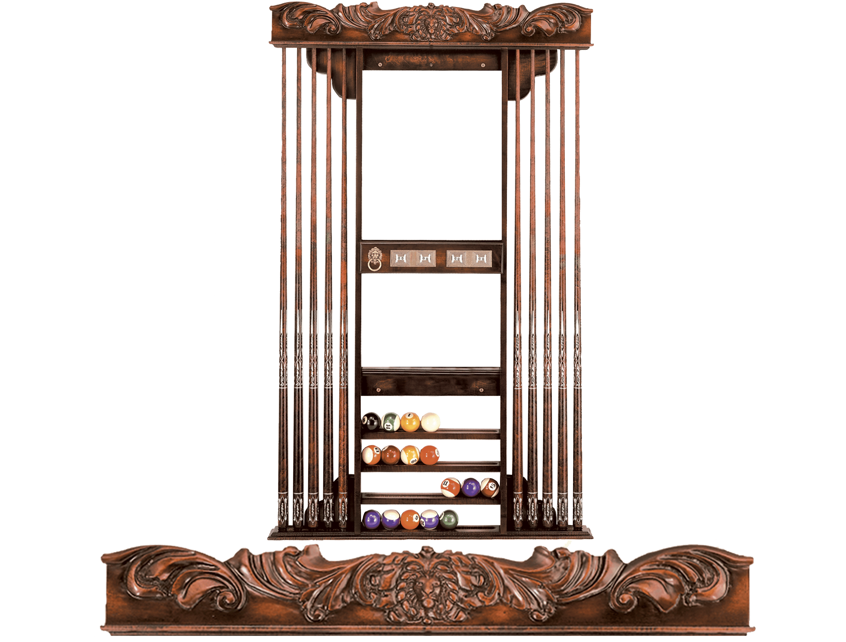 Olhausen Billiards Bar and Game Room Deluxe Cue Rack 729 St. Leone ...