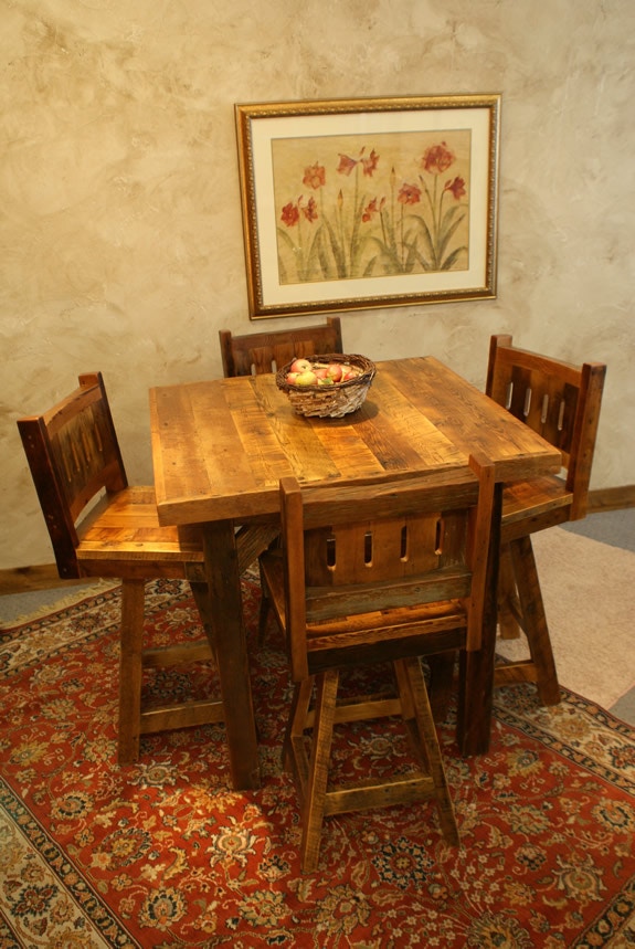 Uintah Log and Reclaimed Wine Table TD1041