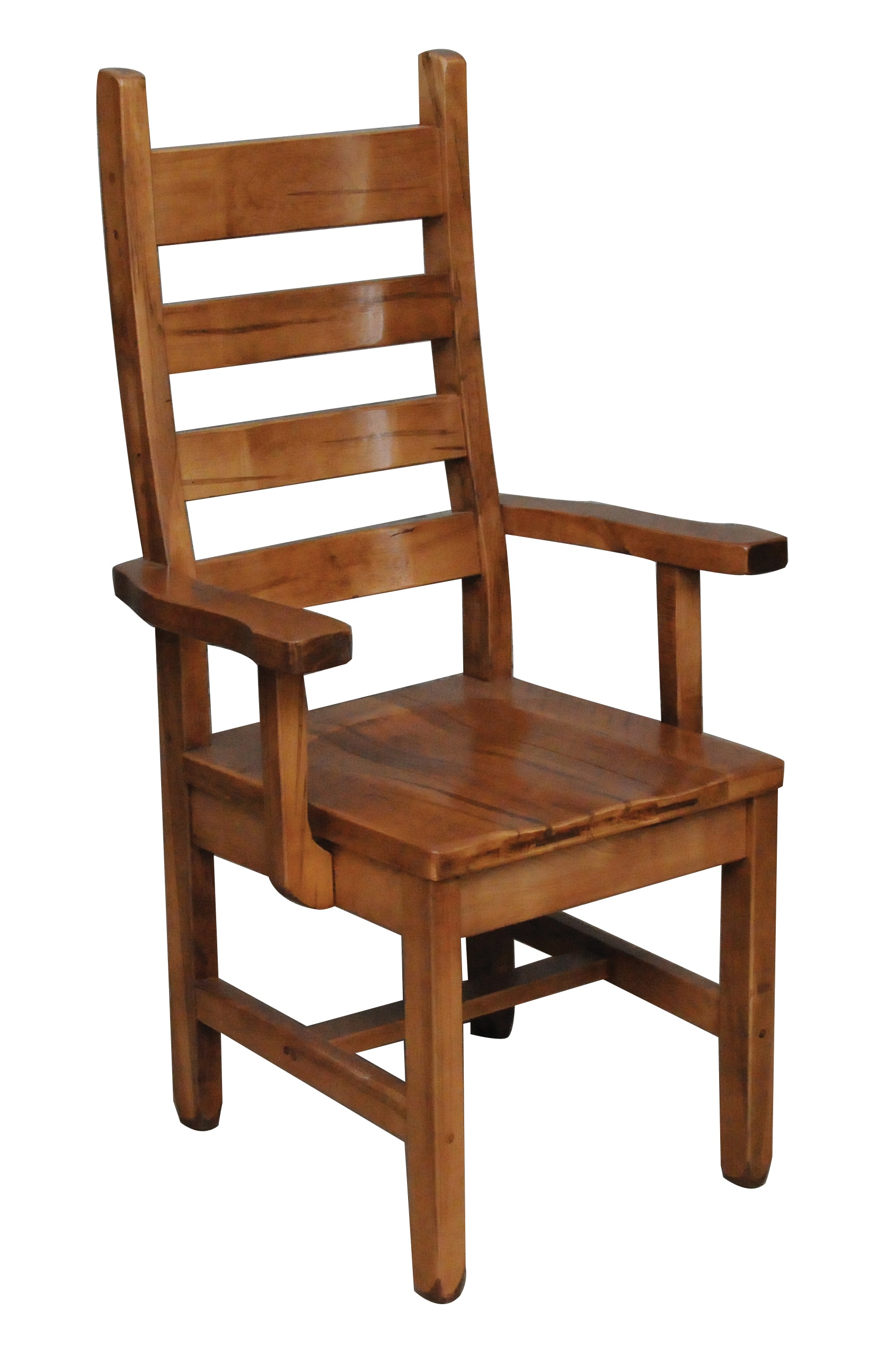 Ruff Sawn Rustic Ladderback arm ACRL