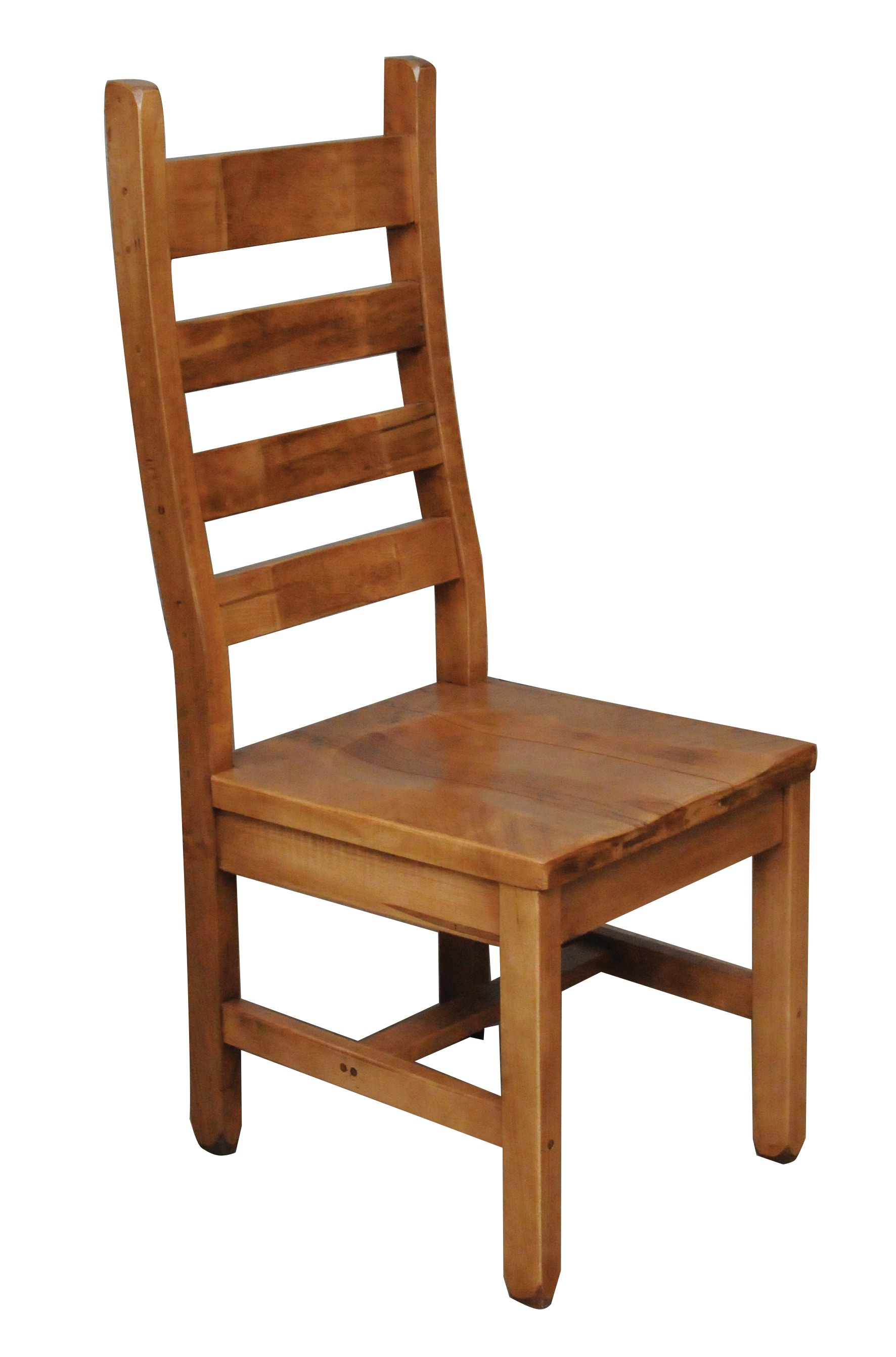 Ruff Sawn Rustic ladderback side SCRL