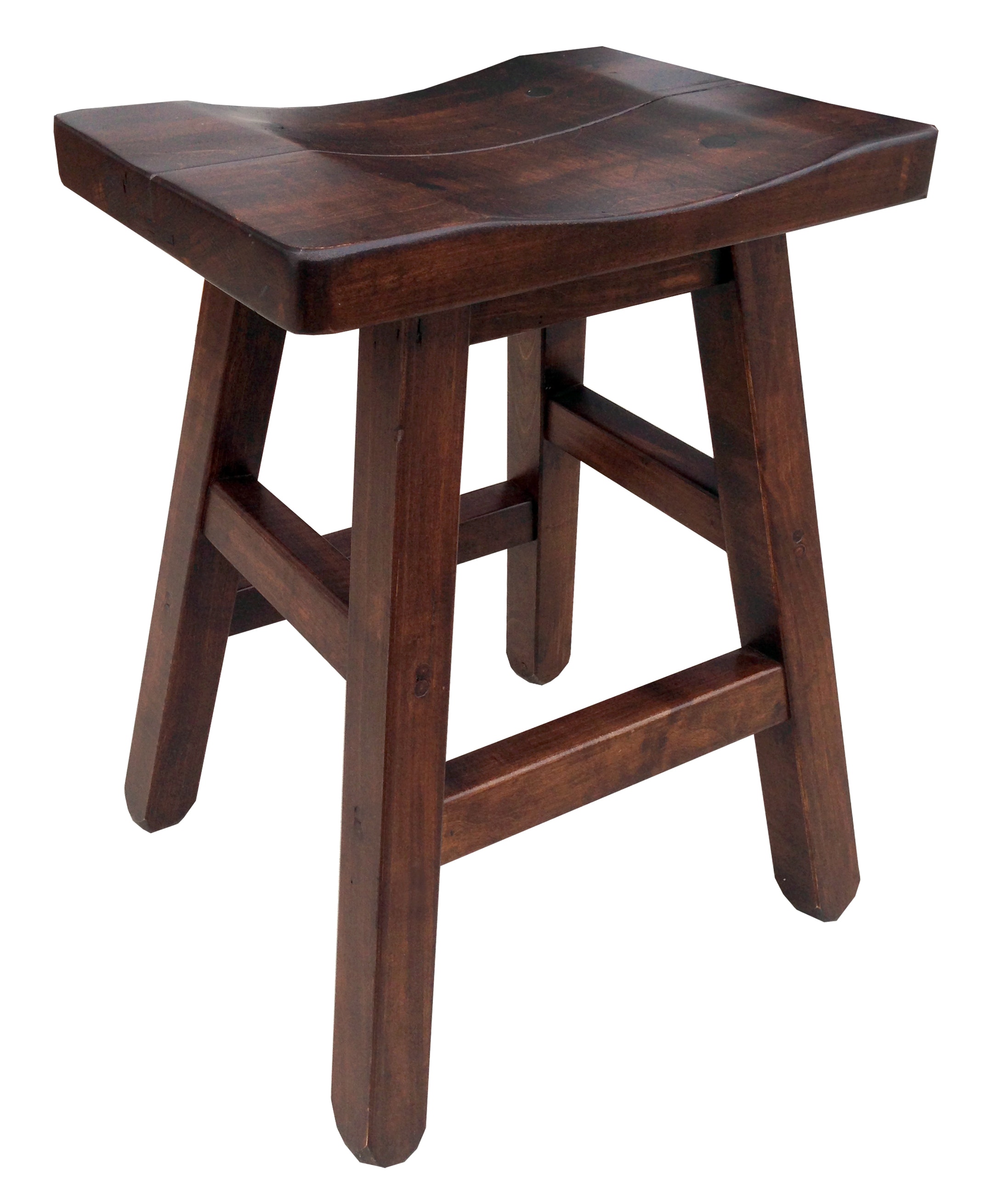 Ruff Sawn Rustic Saddle w-Splined Seat RS24