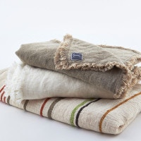 Traditions Linens Rustic Linen Throw Rustic Linen Throw