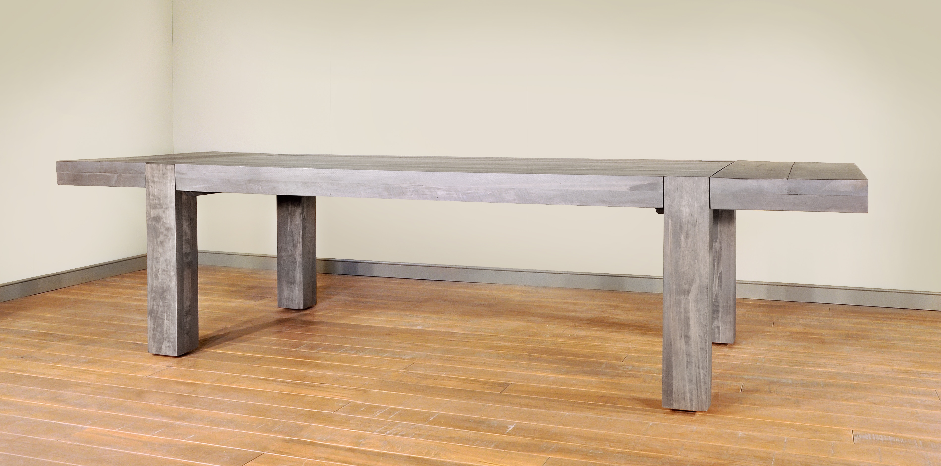 Ruff Sawn Seqouia Table w-leaves S SEQ44B4BB18