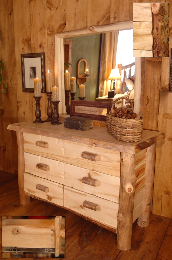 Uintah Log and Reclaimed Silver Creek Dresser Aspen TD1029