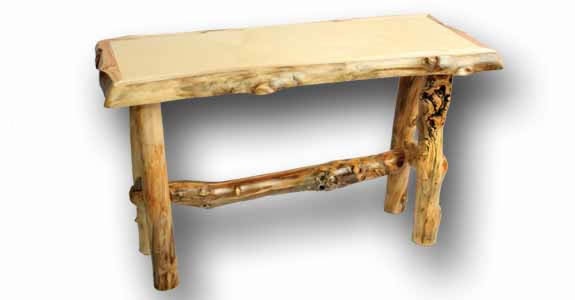 Uintah Log and Reclaimed Silver Creek Sofa Table Aspen TD1065