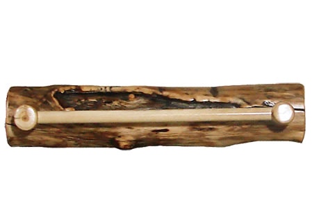 Rustic Log Towel Bar (24W) in Gnarly Log TBAR-24-GL