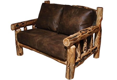 Rustic Log Timber Frame (Love Seat) in Gnarly Log TFRA-LS-GL