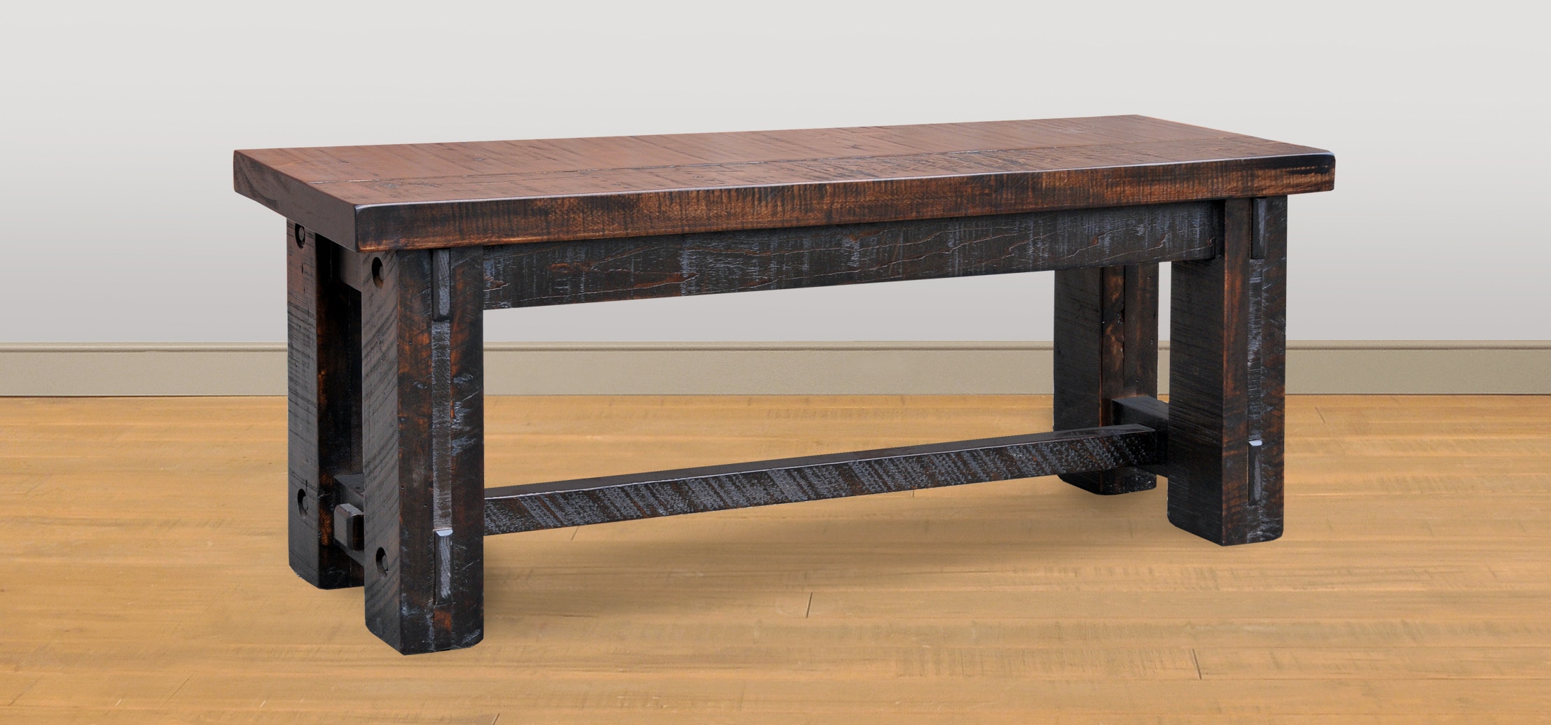 Ruff Sawn Timber Bench in room BETM