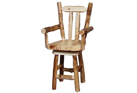 Rustic Log V-Back Captain