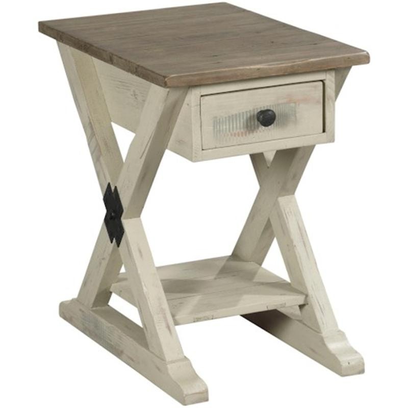 Hammary Trestle Chairside Table 1 Drw 523-916W