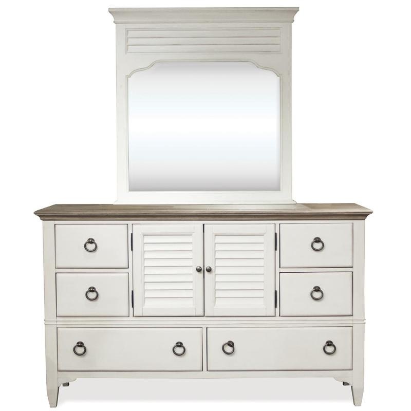 Riverside Myra Door Dresser Nat/Paperwht 59560