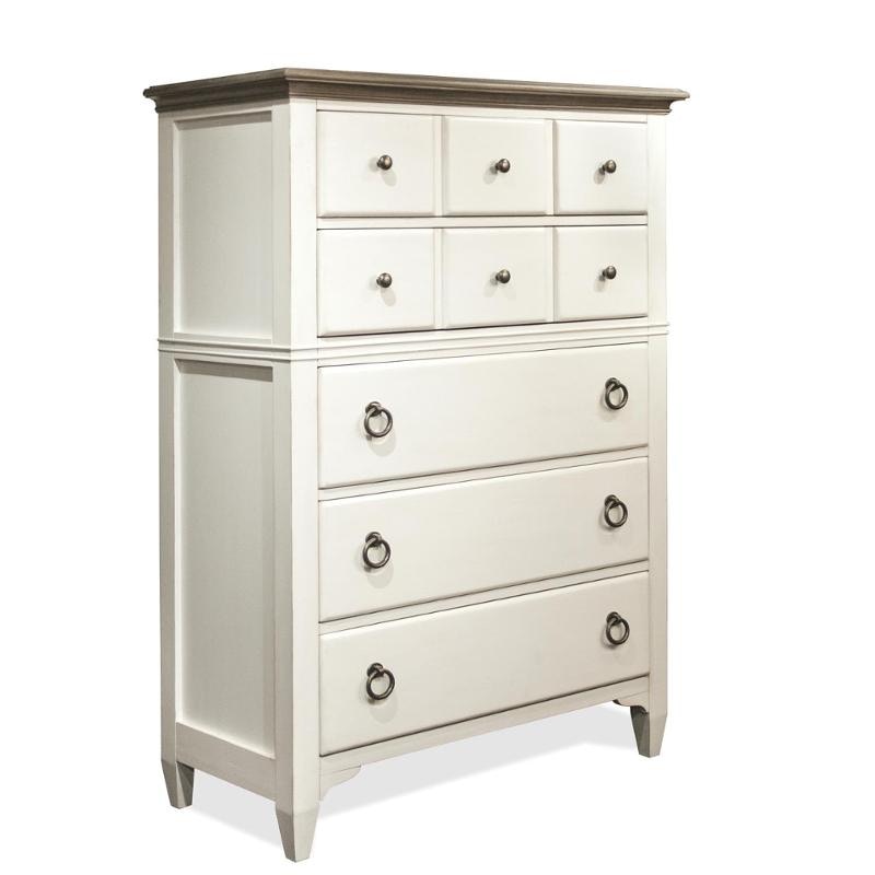 Riverside Myra 5 Drw Chest Nat/Paperwht 59565