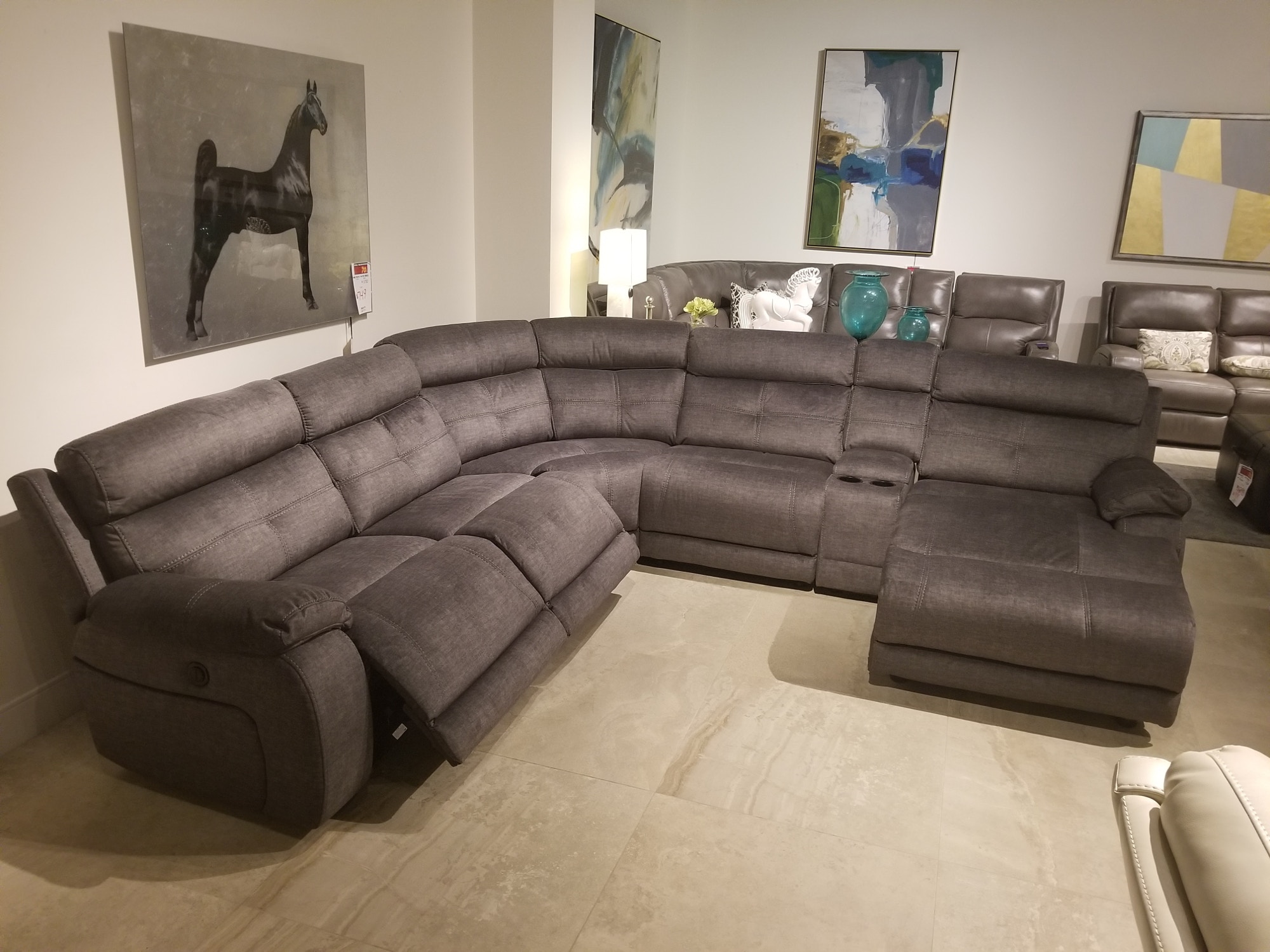 Finesse Motion Living Room Francis 6 Pc Power Recline Sectional