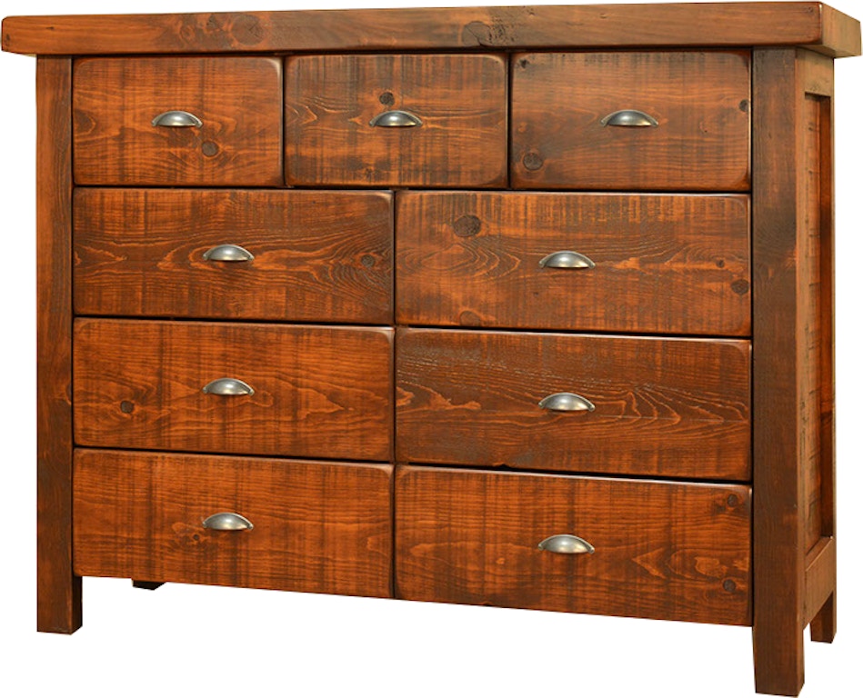 Ruffsawn Bedroom Threshing 9 Drawer Dresser Solid Pine Made In Canada Thres9dr Finesse