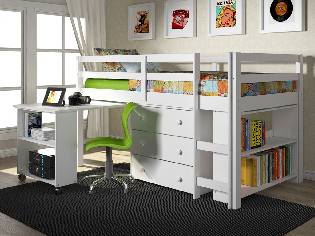 kids desk with bookcase