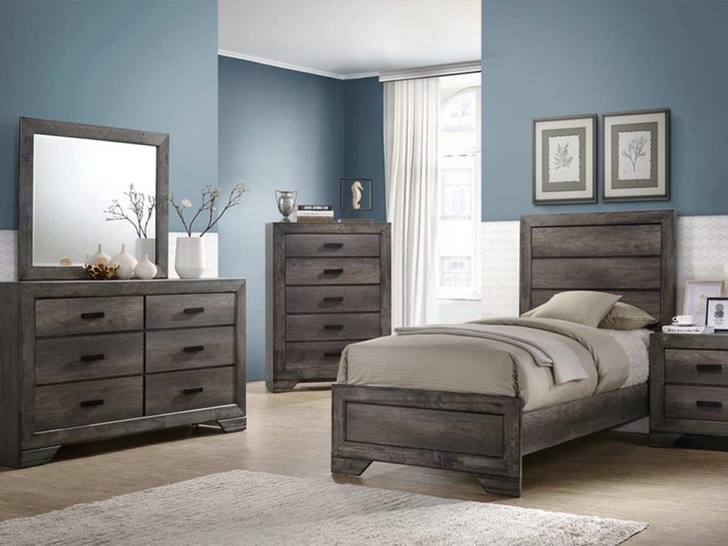 twin bed and desk set