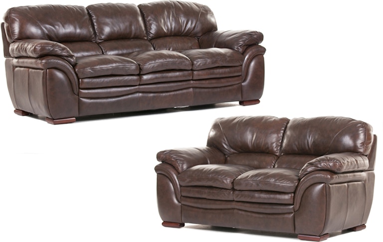 Futura Living Room Santa Cruz Leather Sofa And Loveseat