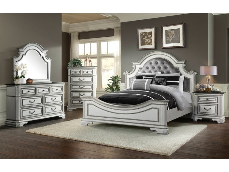 King Bed Set King Bed Dresser Mirror And Nightstand
