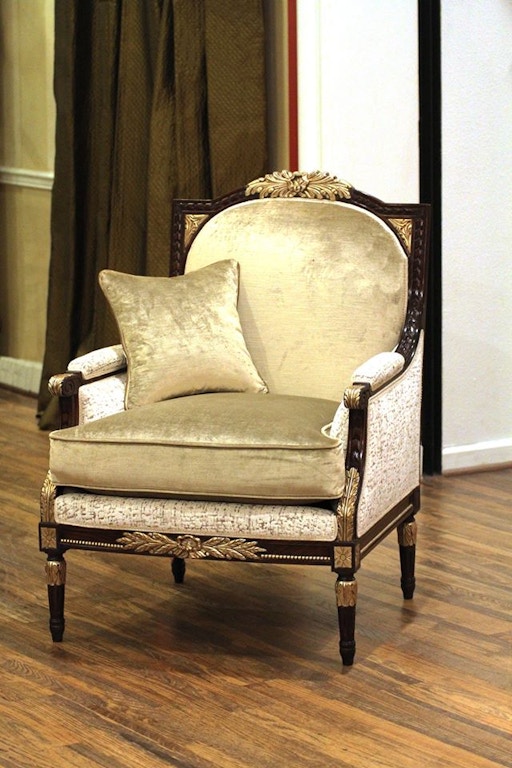 One Of A Kind Louis Xvi A Chair Antique Gild Solid Cotton P34