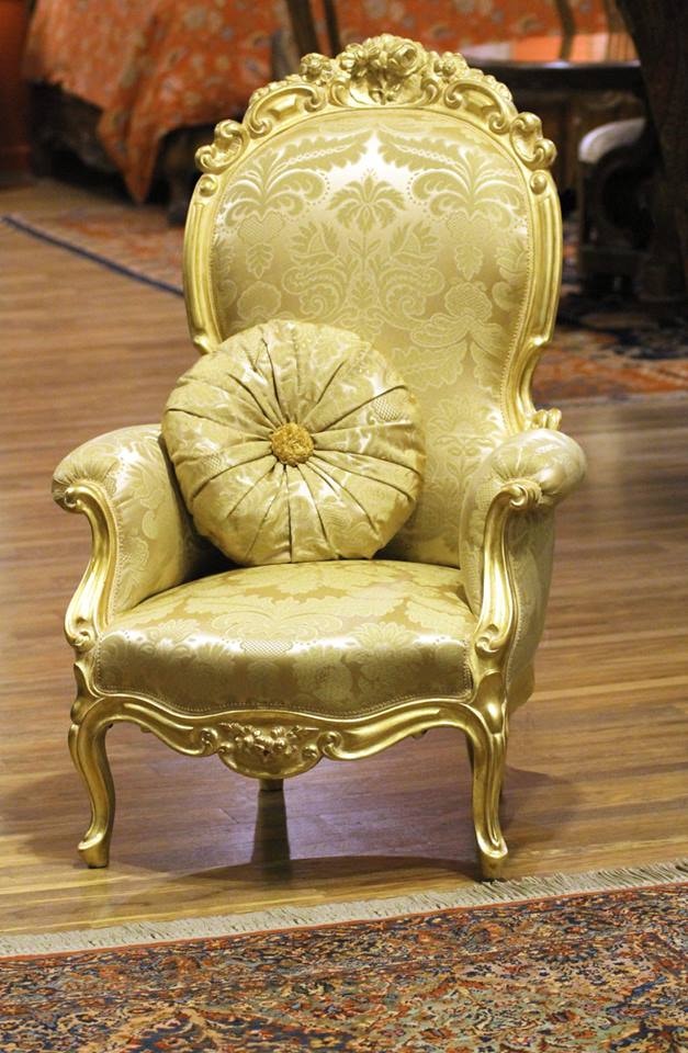 One Of A Kind Antique Gild Damask Roccoco Chair V 4300 P50 Louis
