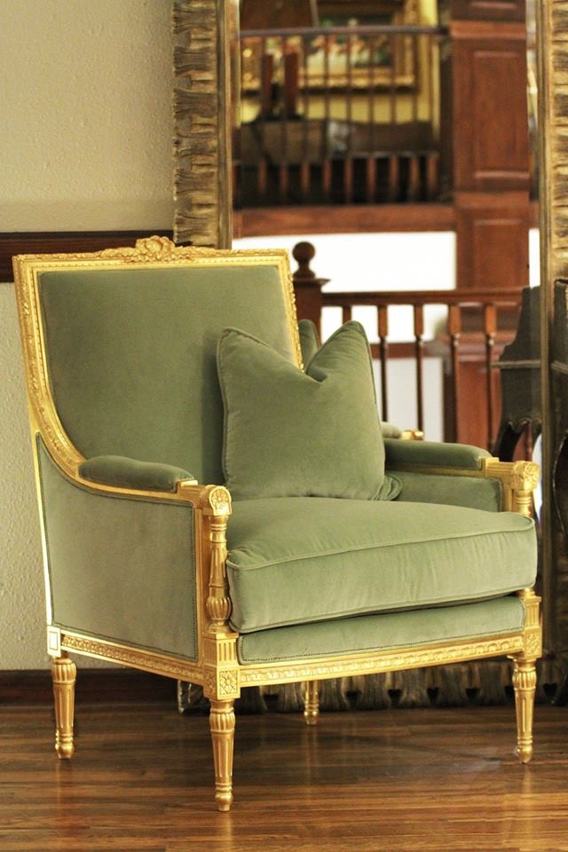 One Of A Kind Louis Xvi A Chair Hand Carved Gilded Solid Cotton V