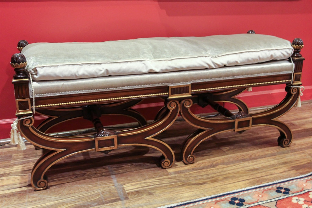 One Of A Kind Antique Wlnt Solid Cotton Velvet Bench V 4300 X1702 Louis Shanks Austin San One Of A Kind Antique Wlnt Solid Cotton Velvet Bench V 4300 X1702 Louis Shanks Austin San