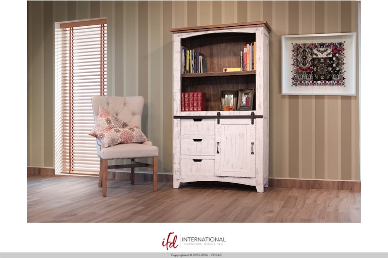 International Furniture Direct Bookcase With Sliding Door 697407