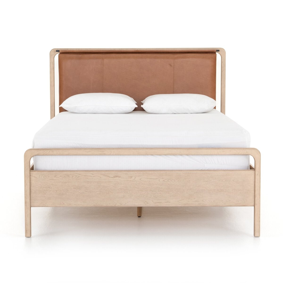  Leather Upholstered King Bed 