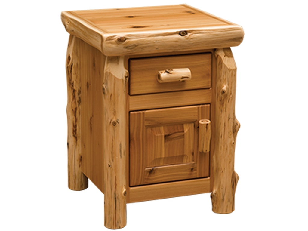  Cedar Enclosed Nightstand 