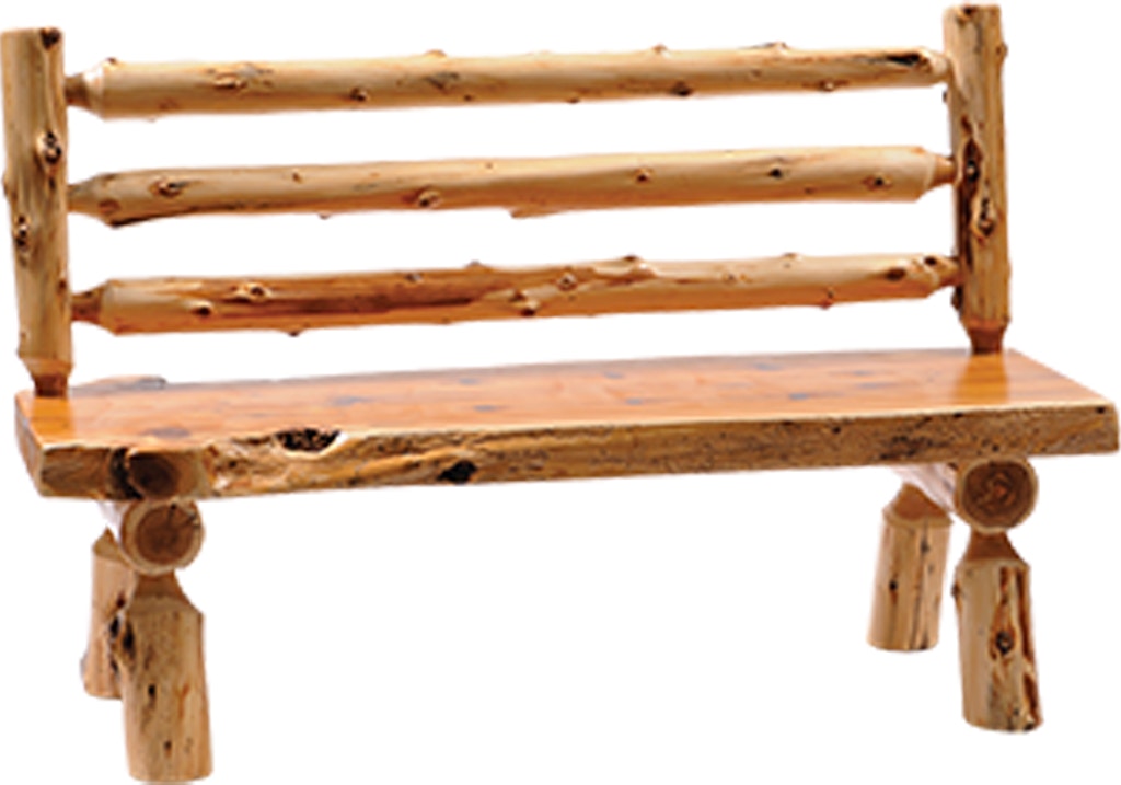 Cedar Log Rocking Bench Log Bench