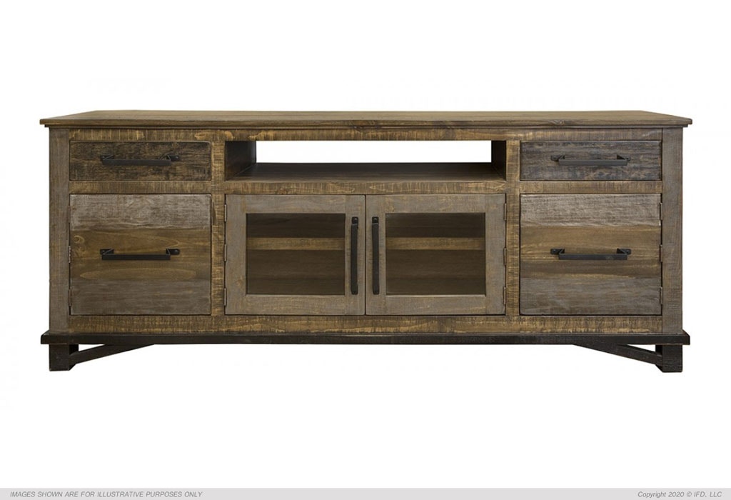 International Furniture Direct LOFT BROWN TV STAND COLLECTION