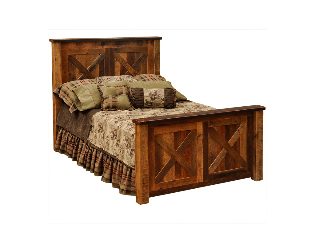 FLF Bedroom Barnwood Barndoor California King Headboard B10021CK