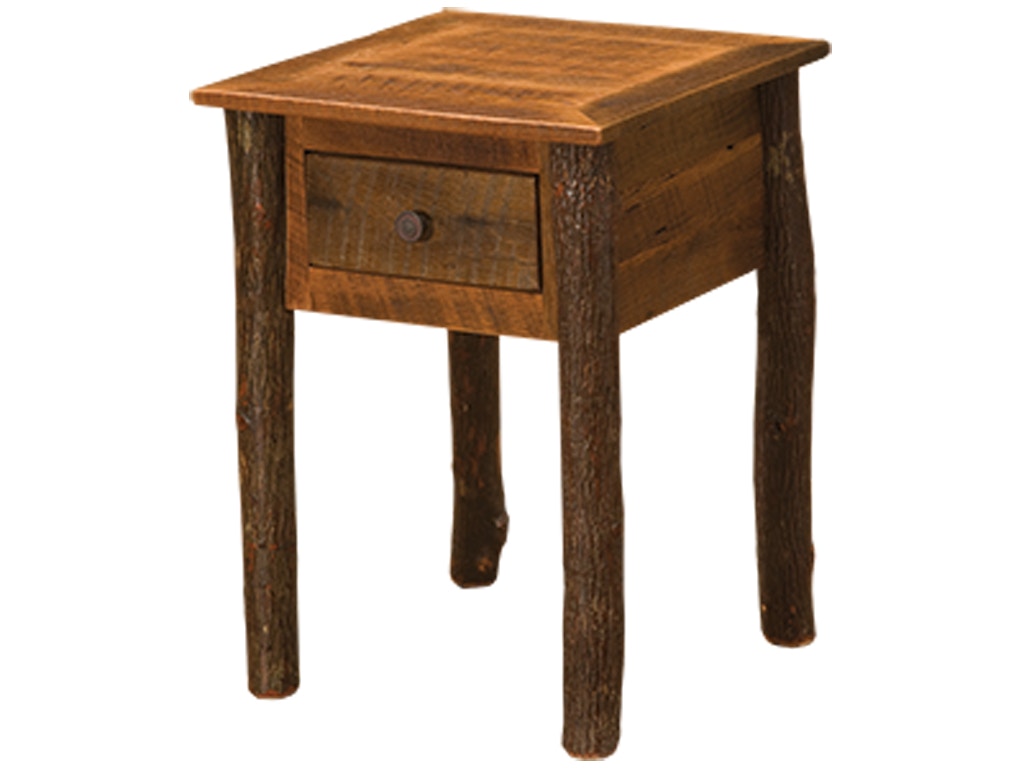  Barnwood One Drawer Nightstand 