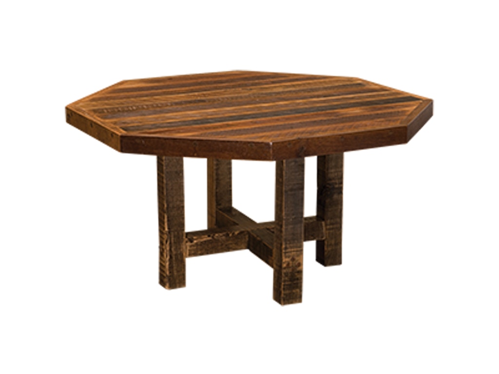 Barnwood Octagon Dining Table 