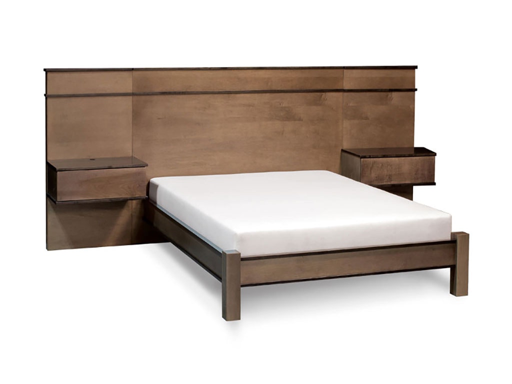 Sam Bedroom Audri Panel Bed With 18 Attached Nightstands Bbaud 28b1 Mountain Comfort Furnishings
