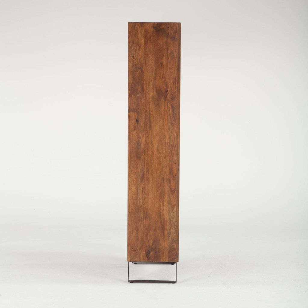  LONDON LOFT TALL GLASS CABINET 81" , WALNUT 