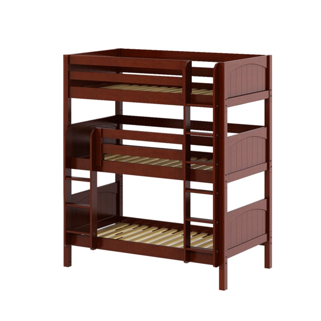 triple bunk bed with stairs