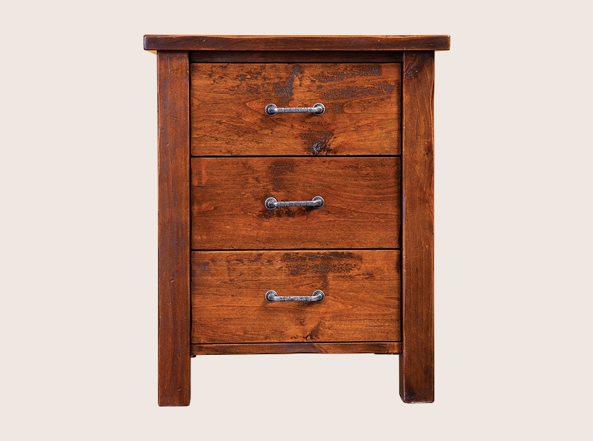  Alder Rustic Nightstand 