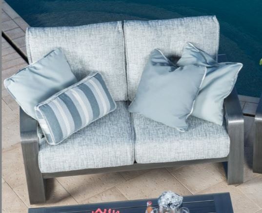  Vale Dural Rocking Love Seat With Upholstered Back 