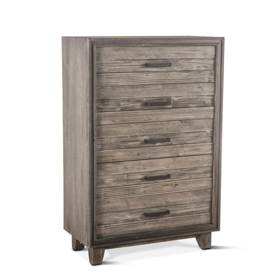  Driftwood 36" Wide Tall Chest Weathered Graywash 