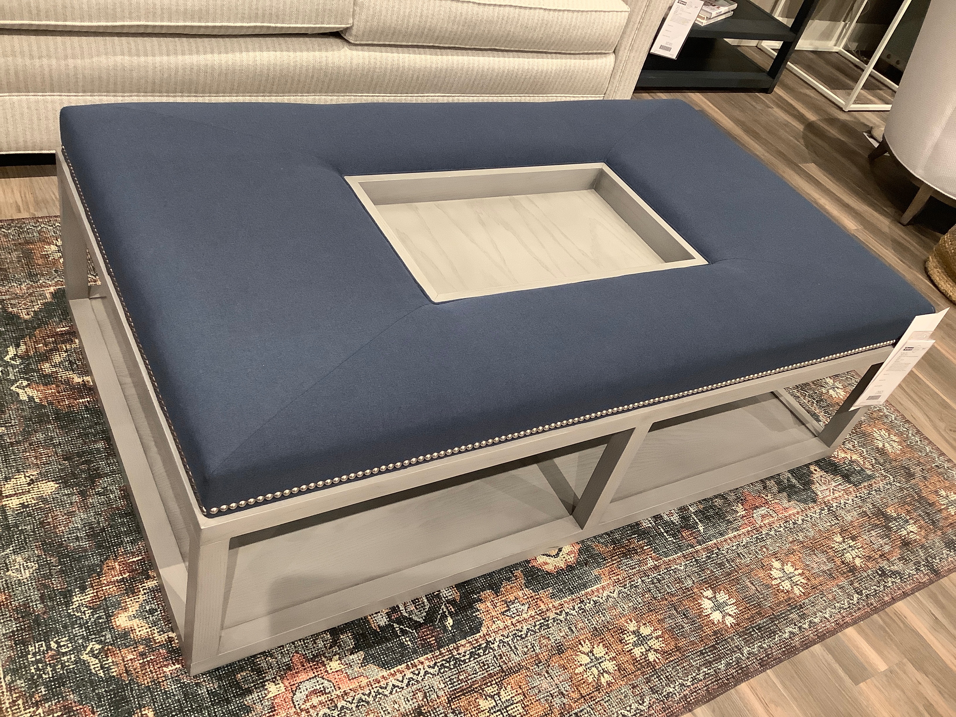 Vanguard Furniture Living Room COCKTAIL OTTOMAN W58LWFD,NEI-MID