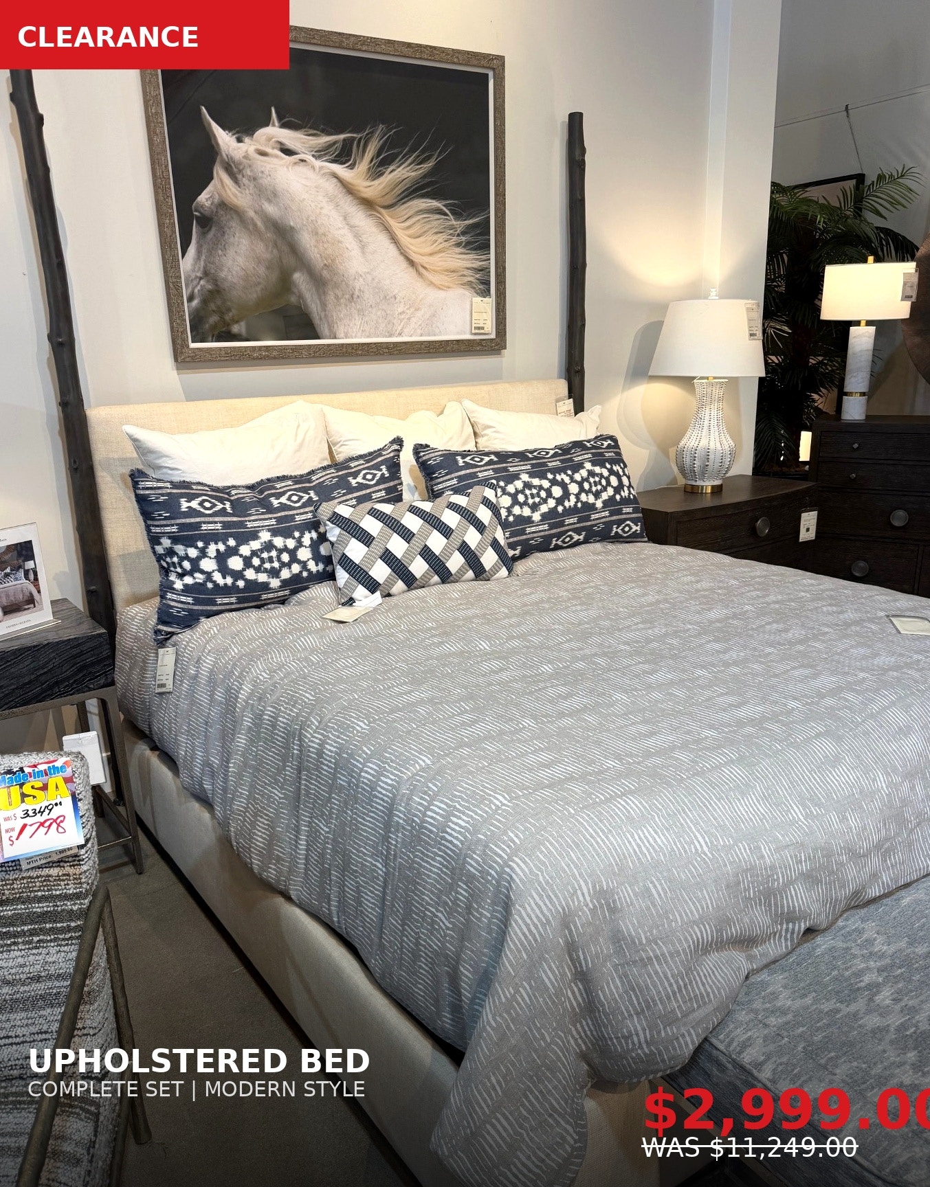  Century King upholstered Bed 0327661