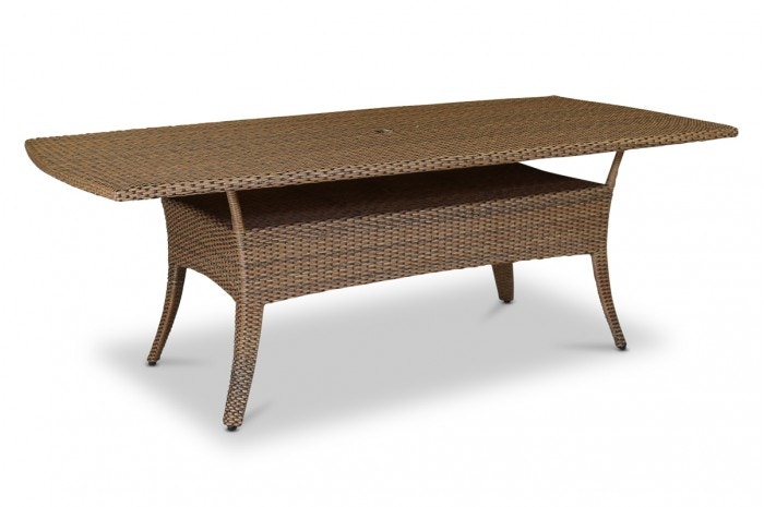  Santa Cruz 84 Dining Table 10 mm Glass top with umbrella hole 2201-T84