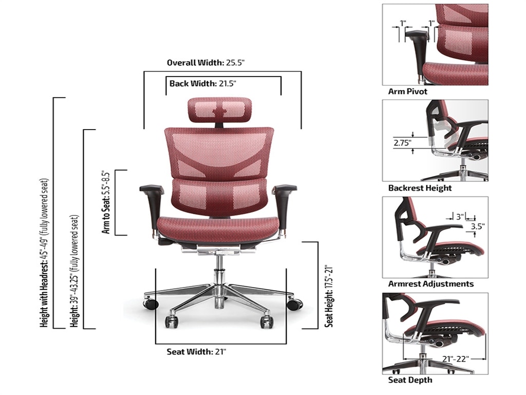  X² Executive Task Chair with advanced performance Material-WITHOUT HEADREST X2-MGMT-GREY